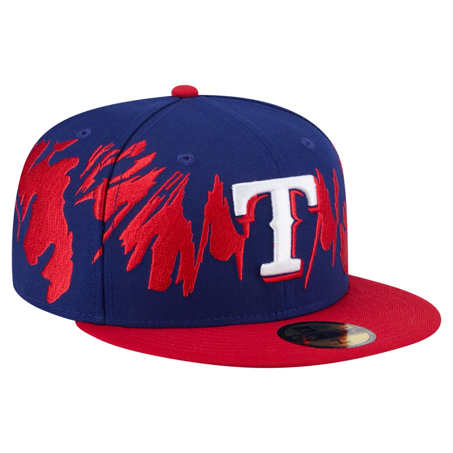 New Era Red Texas Rangers Retro Pattern 59FIFTY Fitted Hat - view number 3