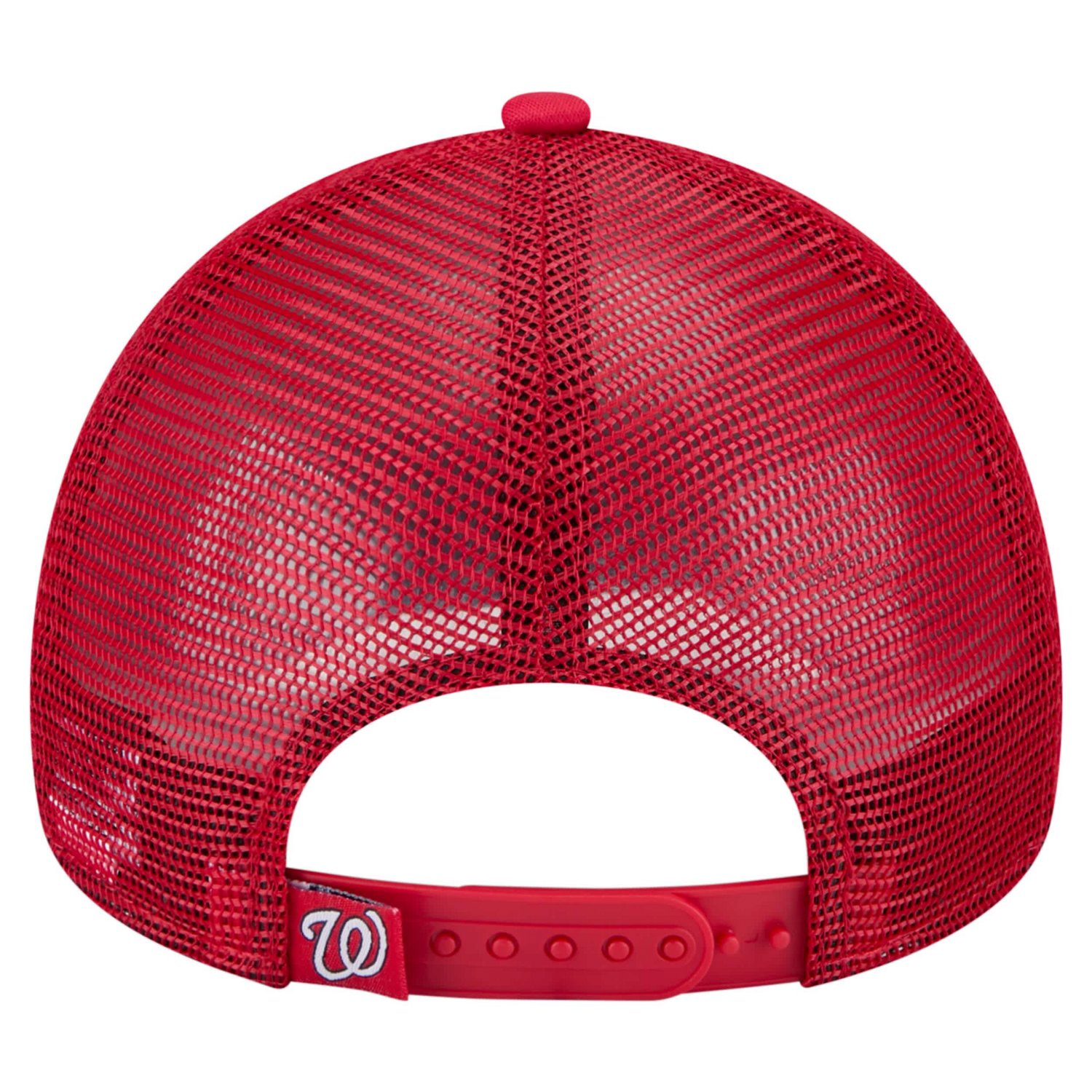 New Era Red Washington Nationals Painted A-Frame 9FORTY Trucker Adjustable Hat - view number 4