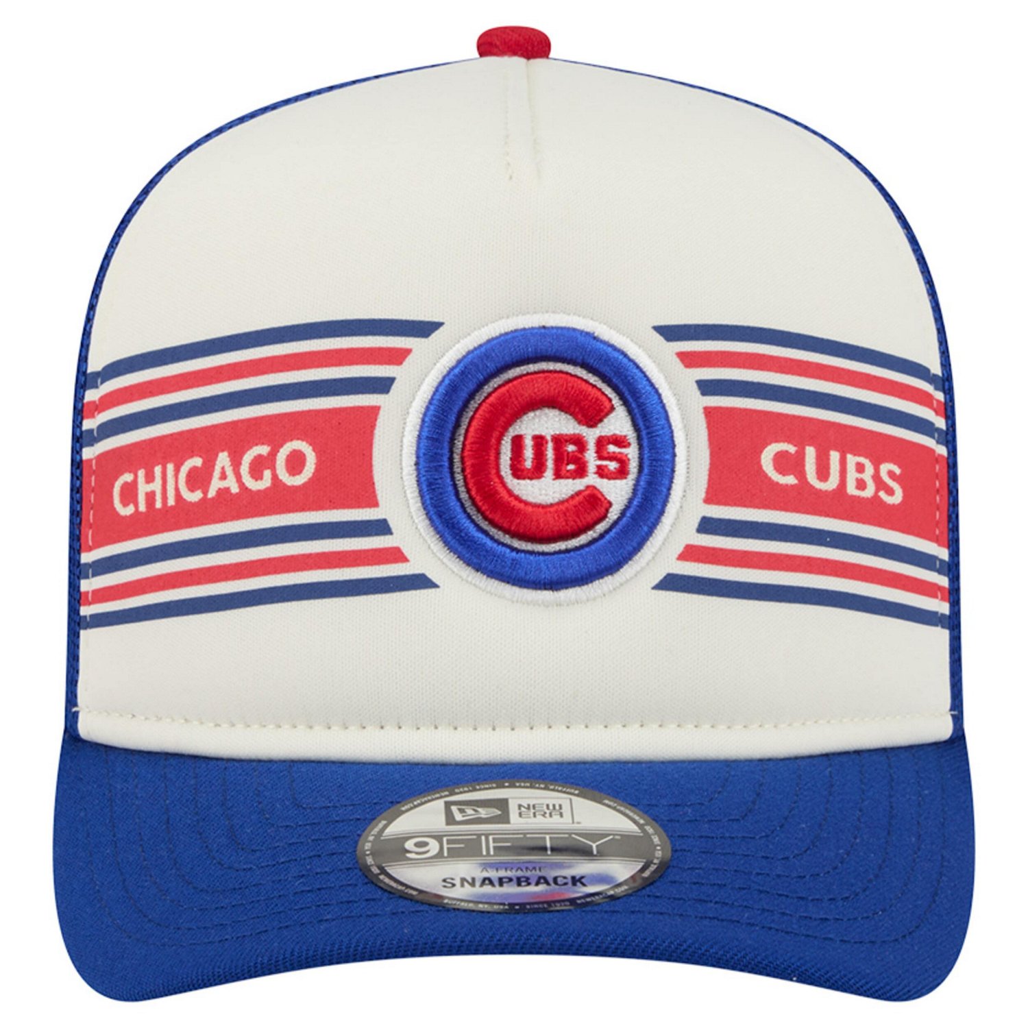 New Era Royal Chicago Cubs Banner A-Frame 9FIFTY Trucker Snapback Hat - view number 2