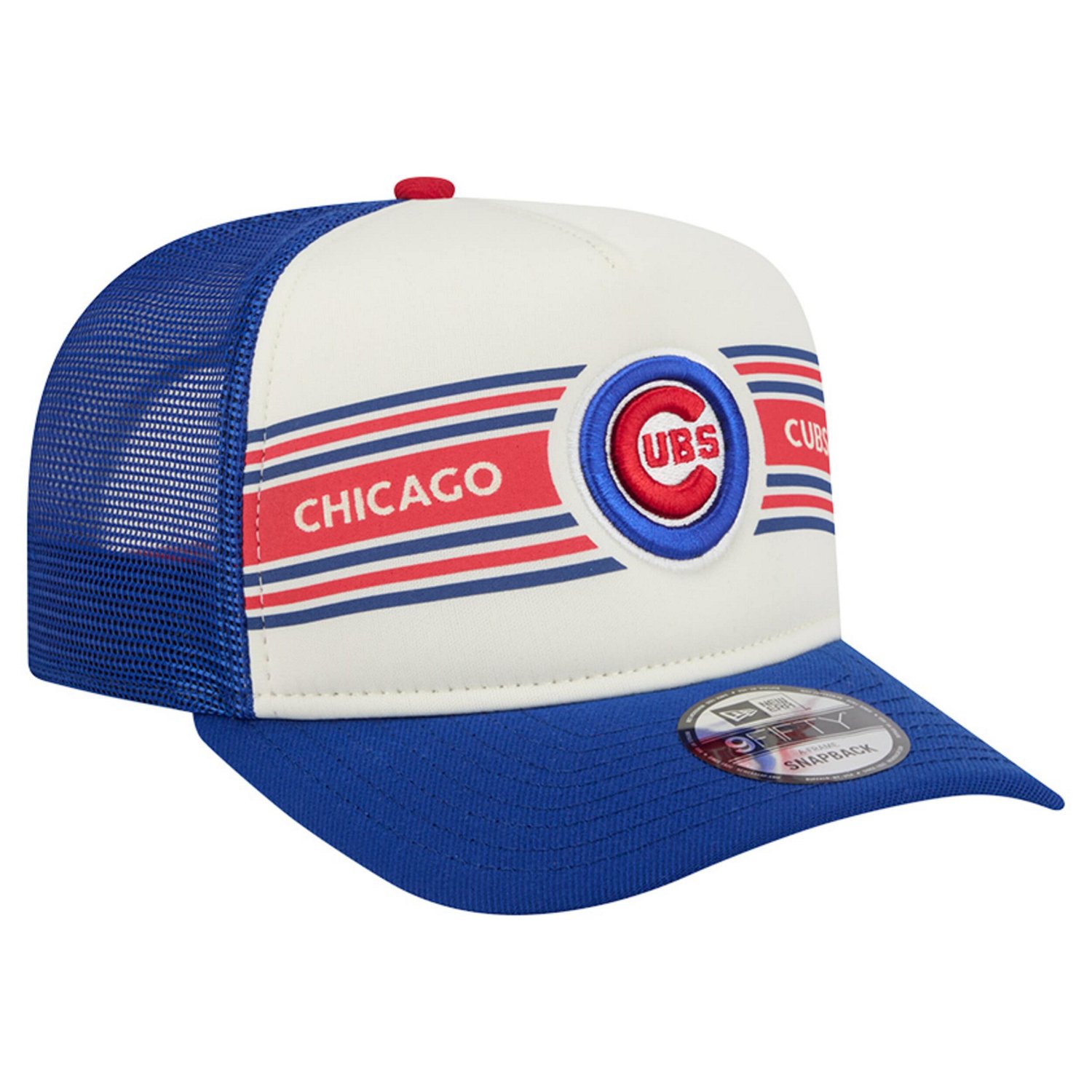 New Era Royal Chicago Cubs Banner A-Frame 9FIFTY Trucker Snapback Hat - view number 3
