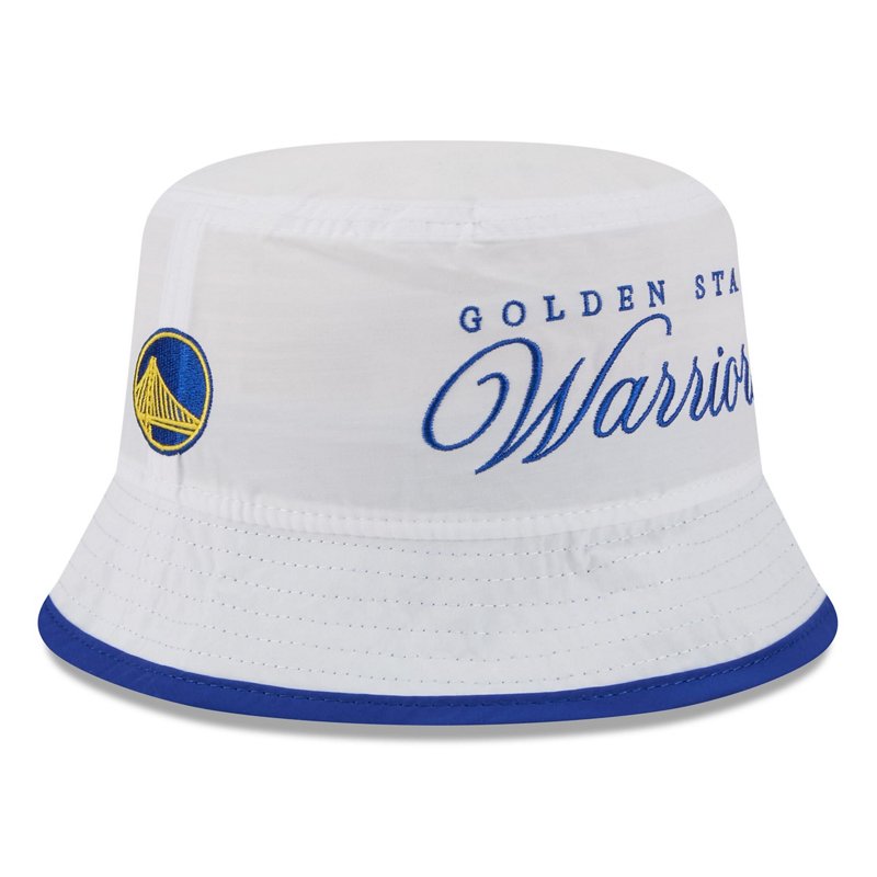 New Era Royal Golden State Warriors 2025 Nba Draft Nylon Bucket Hat-image