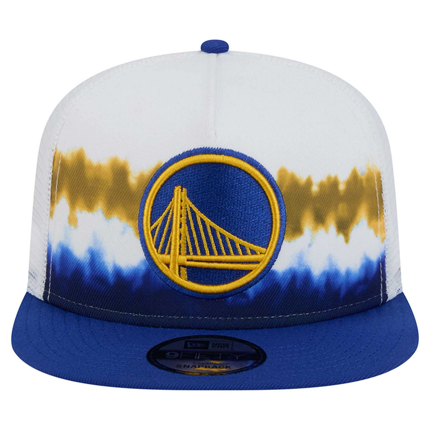 New Era Royal Golden State Warriors Dip-Dye 9FIFTY A-Frame Trucker Snapback Hat