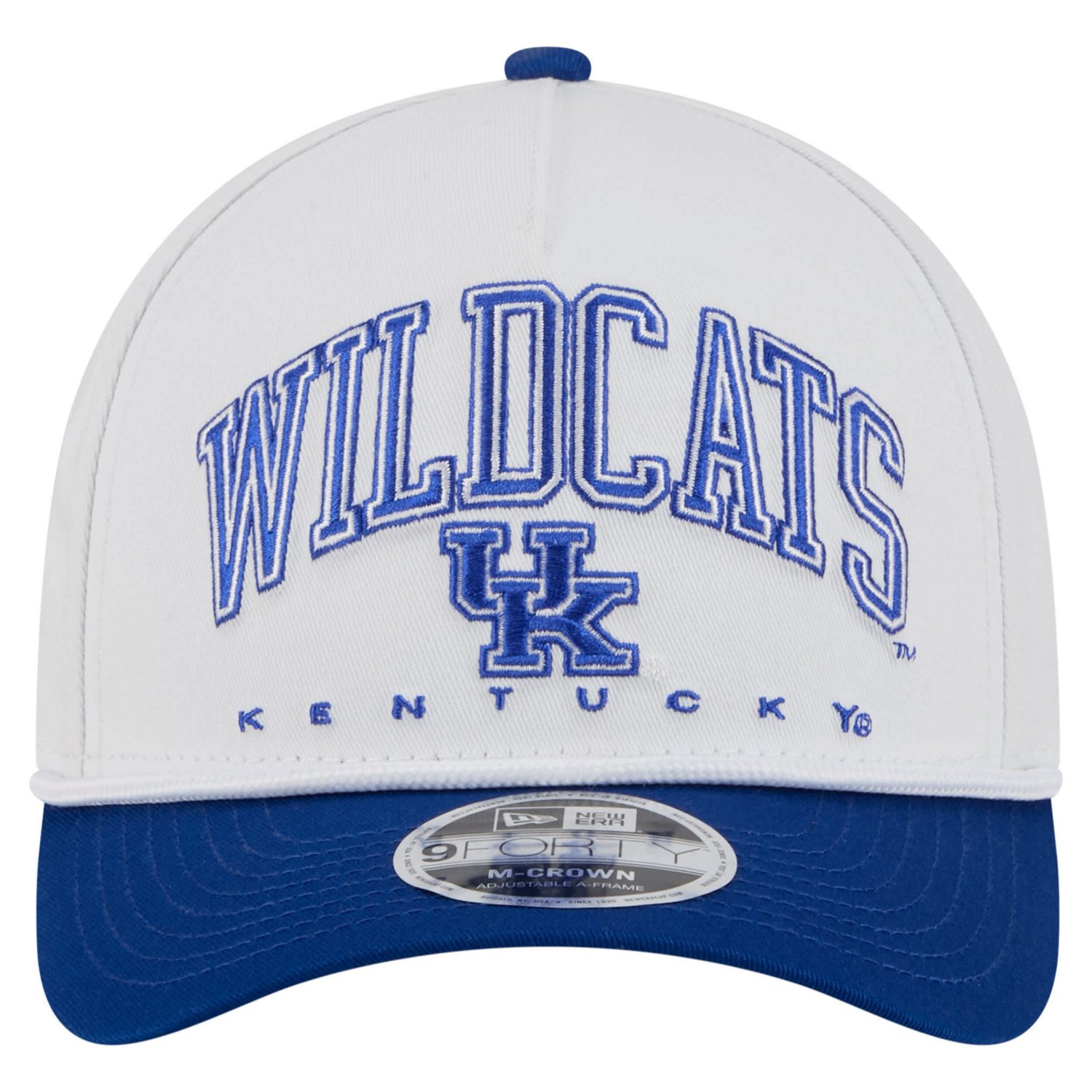 New Era Royal Kentucky Wildcats Arch Two-Tone Rope 9FORTY A-Frame M-Crown Adjustable Hat - view number 2