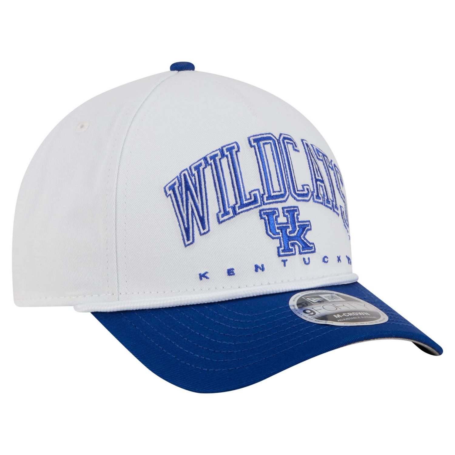 New Era Royal Kentucky Wildcats Arch Two-Tone Rope 9FORTY A-Frame M-Crown Adjustable Hat - view number 3