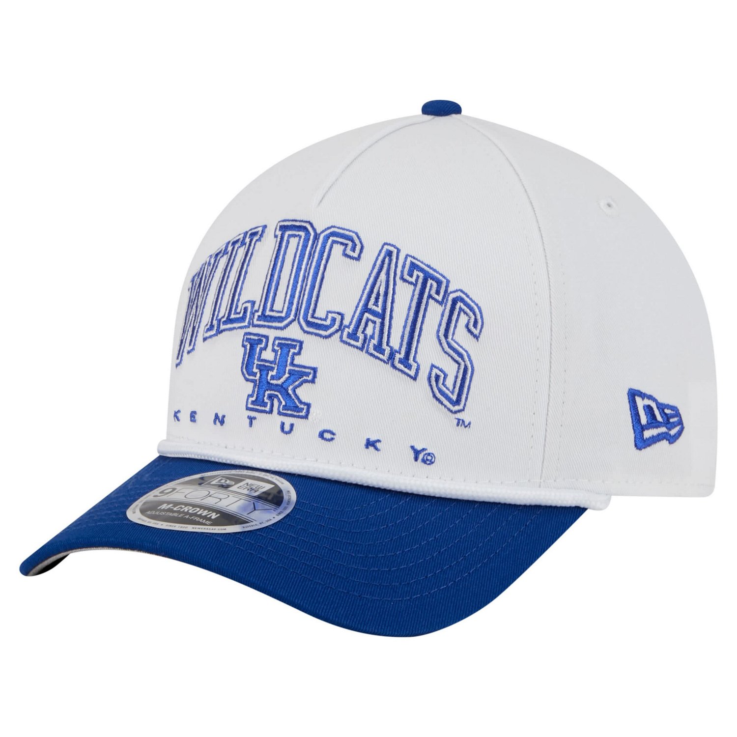 New Era Royal Kentucky Wildcats Arch Two-Tone Rope 9FORTY A-Frame M-Crown Adjustable Hat