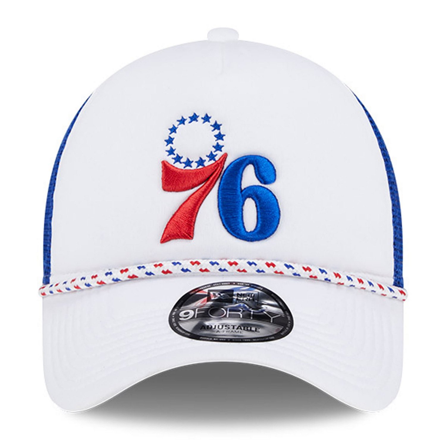 New Era Royal Philadelphia 76ers Court Sport Foam A-Frame 9FORTY Adjustable Trucker Hat - view number 2