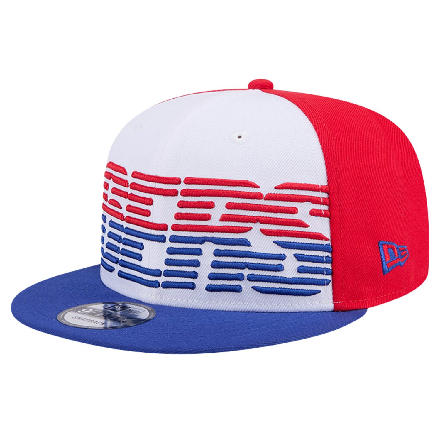New Era Royal Philadelphia 76ers Throwback Gradient Tech Font 9FIFTY Snapback Hat