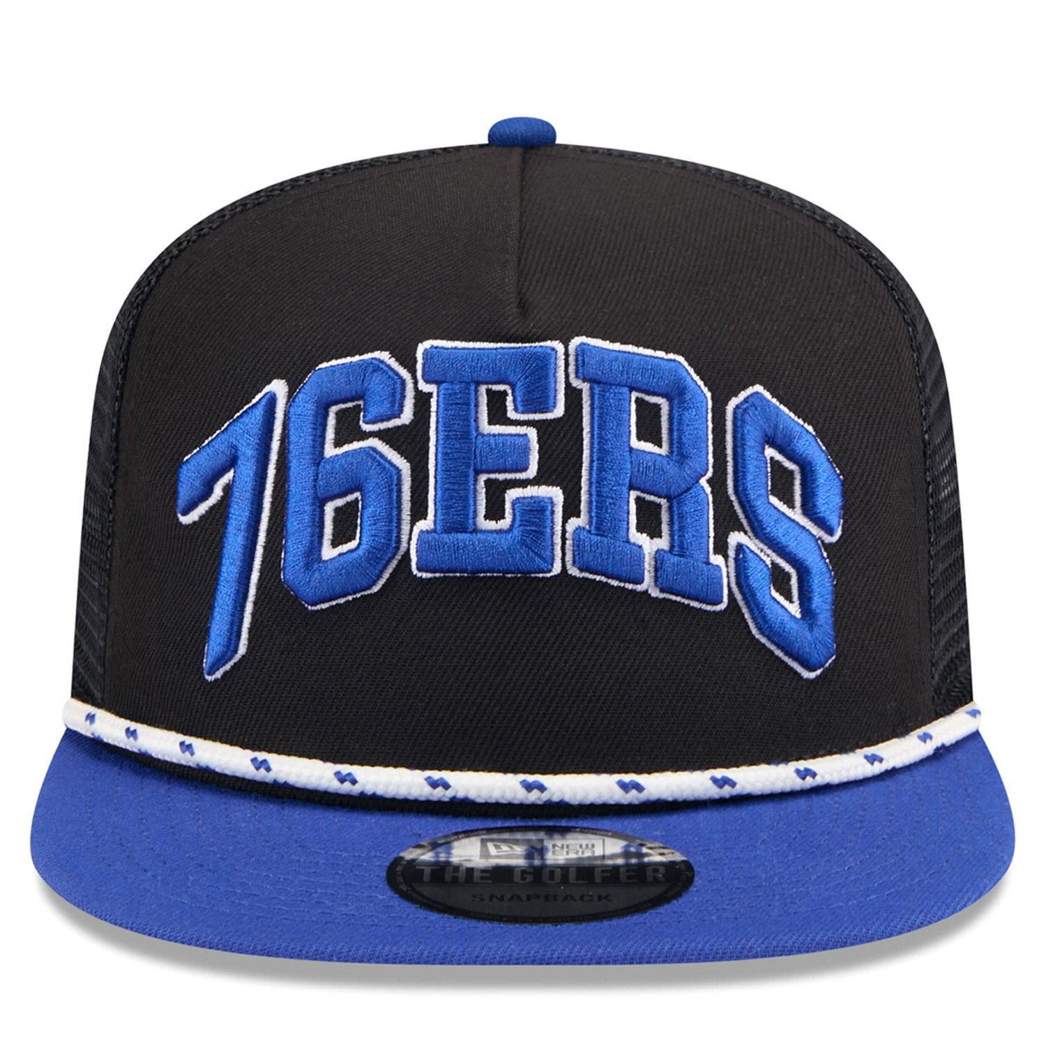 New Era Royal Philadelphia 76ers Throwback Team Arch Golfer Snapback Hat - view number 2
