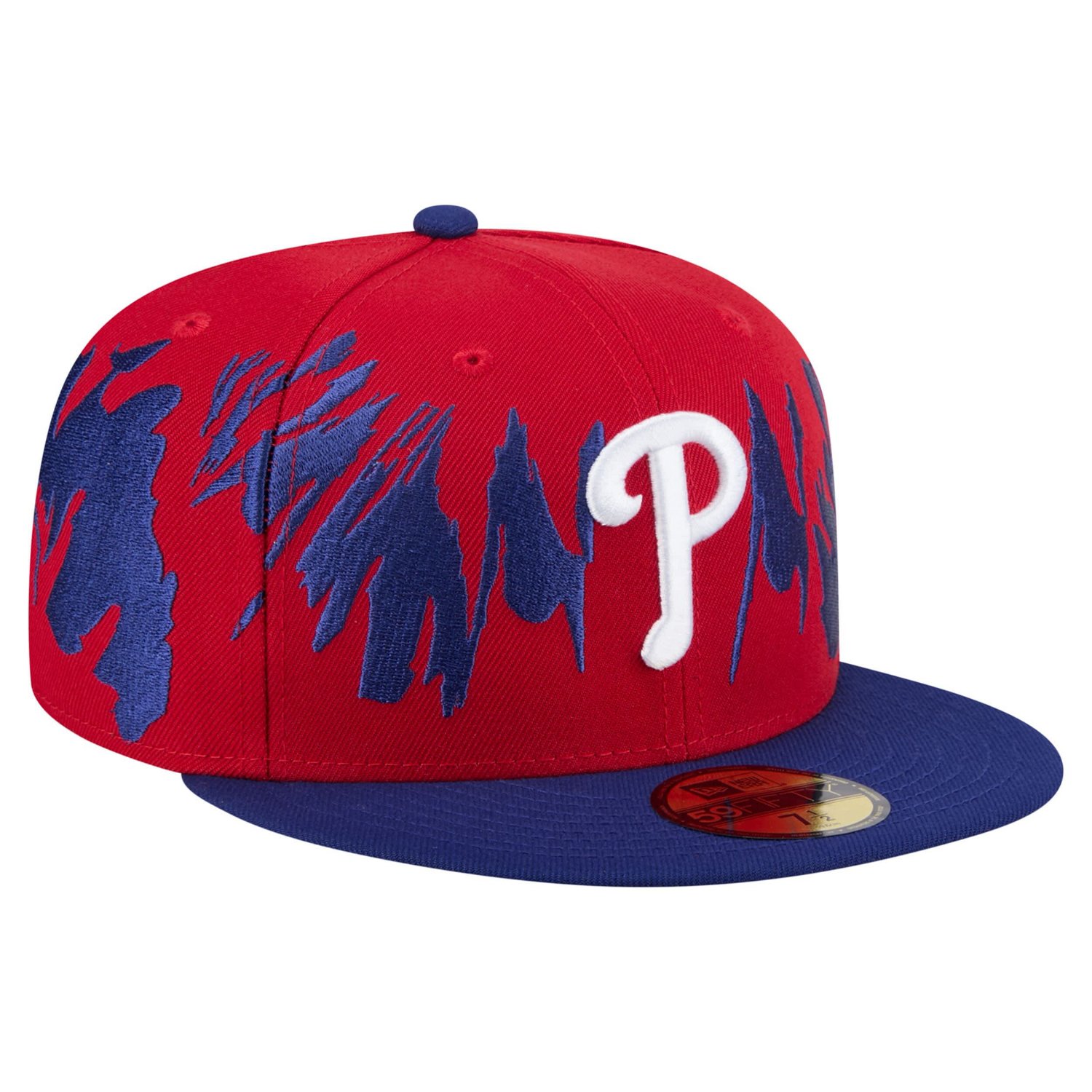 New Era Royal Philadelphia Phillies Retro Pattern 59FIFTY Fitted Hat - view number 3