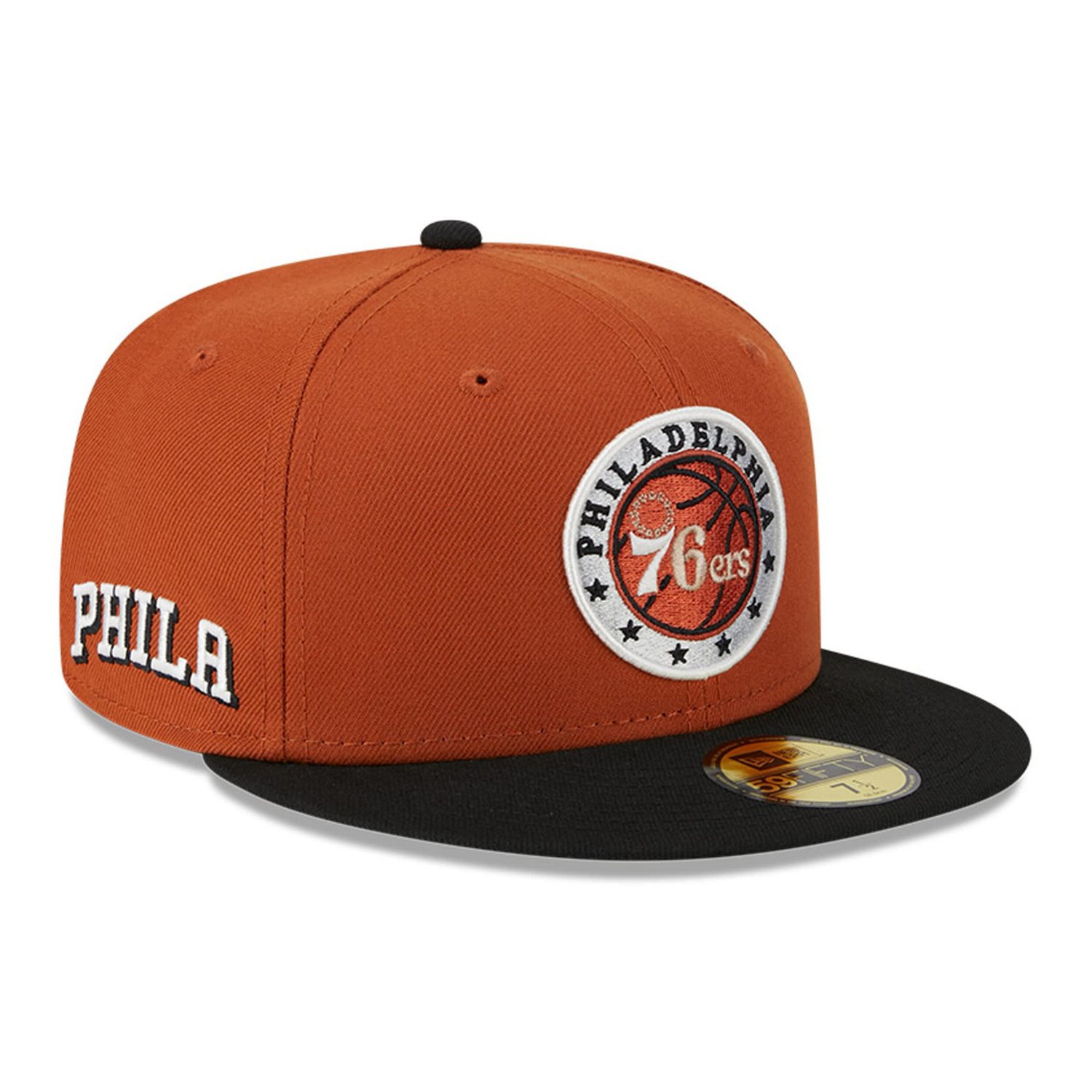 New Era Rust/ Philadelphia 76ers Two-Tone 59FIFTY Fitted Hat