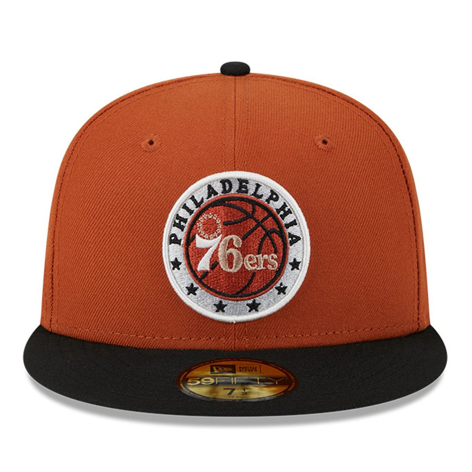 New Era Rust/ Philadelphia 76ers Two-Tone 59FIFTY Fitted Hat