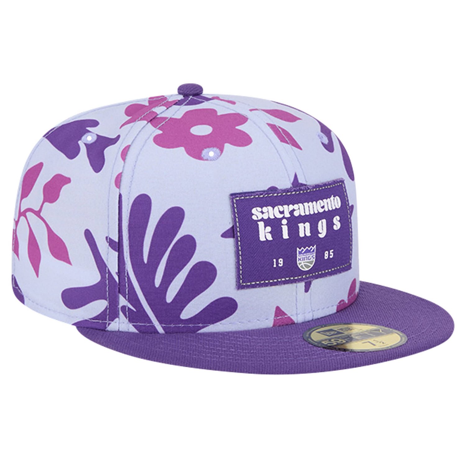 New Era Sacramento Kings Palm Fronds 2-Tone 59FIFTY Fitted Hat                                                                   - view number 3