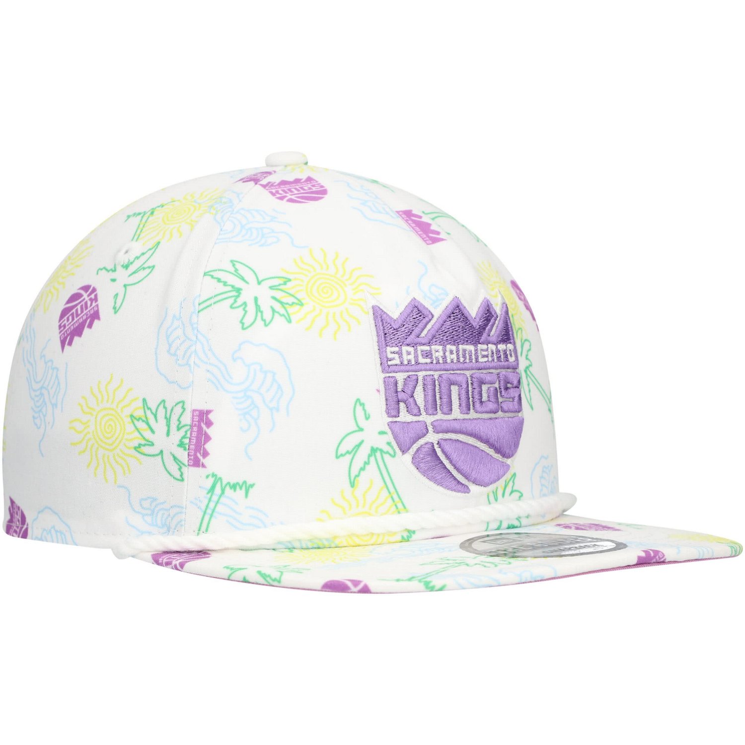 New Era Sacramento Kings Palm Trees and Waves Golfer Adjustable Hat                                                              - view number 3