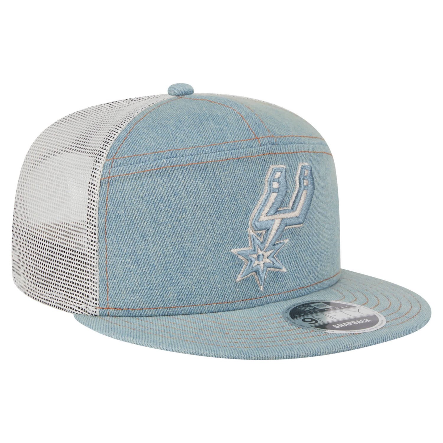 New Era San Antonio Spurs Adventure Split Panel 9FIFTY Snapback Trucker Hat - view number 3
