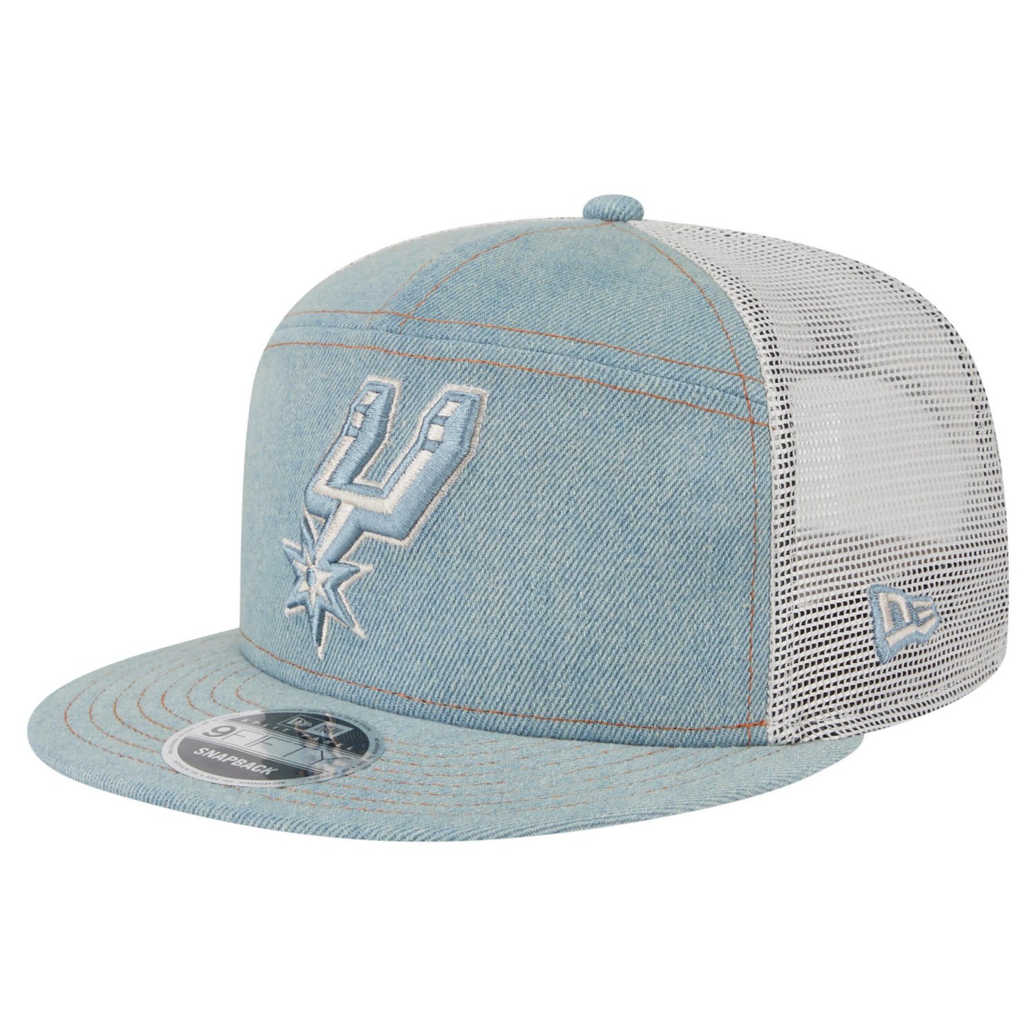 New Era San Antonio Spurs Adventure Split Panel 9FIFTY Snapback Trucker Hat