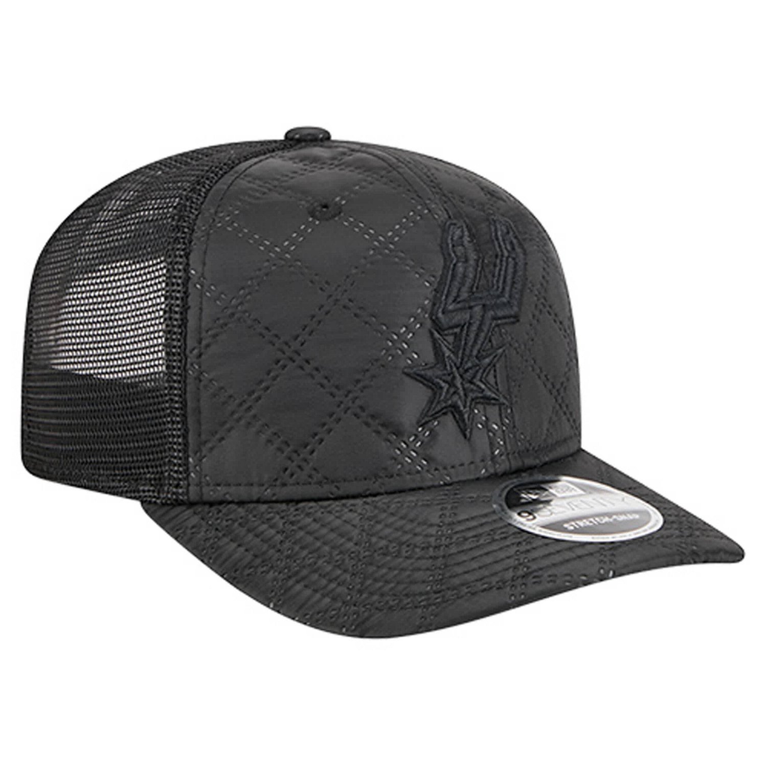 New Era San Antonio Spurs Quilted 9SEVENTY Trucker Adjustable Hat - view number 3