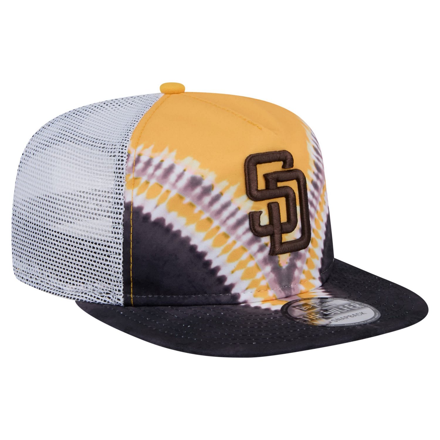 New Era San Diego Padres Tie-Dye Golfer Trucker Adjustable Hat - view number 3