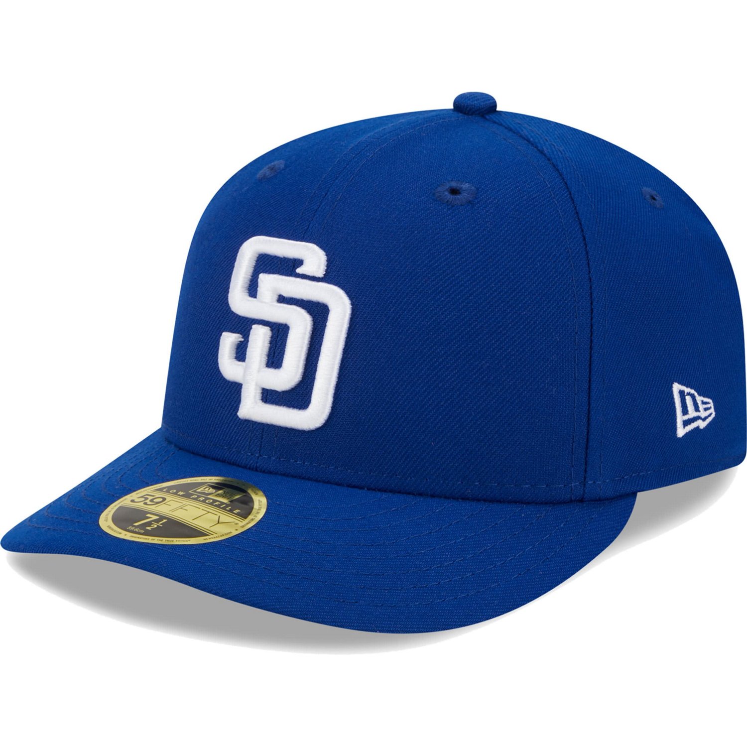 New Era San Diego Padres White Logo Low Profile 59FIFTY Fitted Hat                                                               - view number 1
