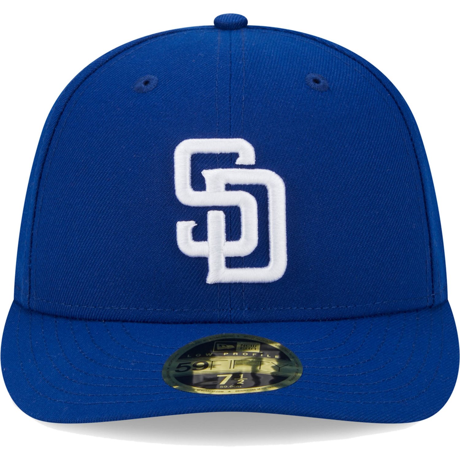New Era San Diego Padres White Logo Low Profile 59FIFTY Fitted Hat                                                               - view number 2
