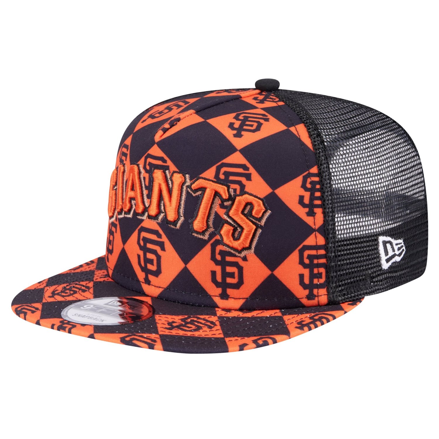 New Era San Francisco Giants Seeing Diamonds A-Frame Trucker 9FIFTY Snapback Hat