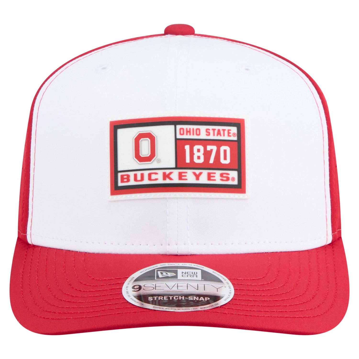 New Era Scarlet Ohio State Buckeyes Perforated Patched 9SEVENTY Adjustable Hat - view number 2