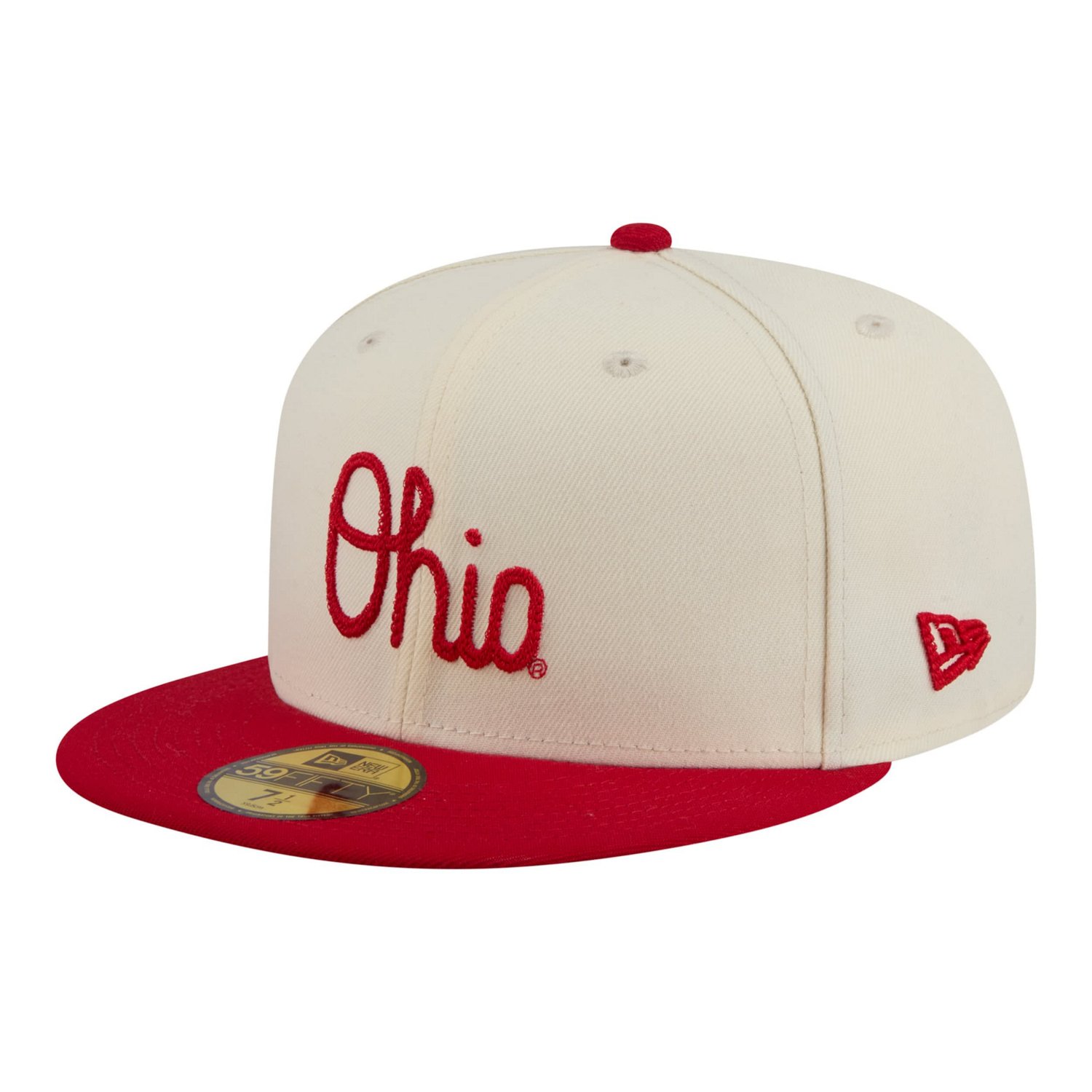 New Era Scarlet Ohio State Buckeyes Two-Tone Script 59FIFTY Fitted Hat