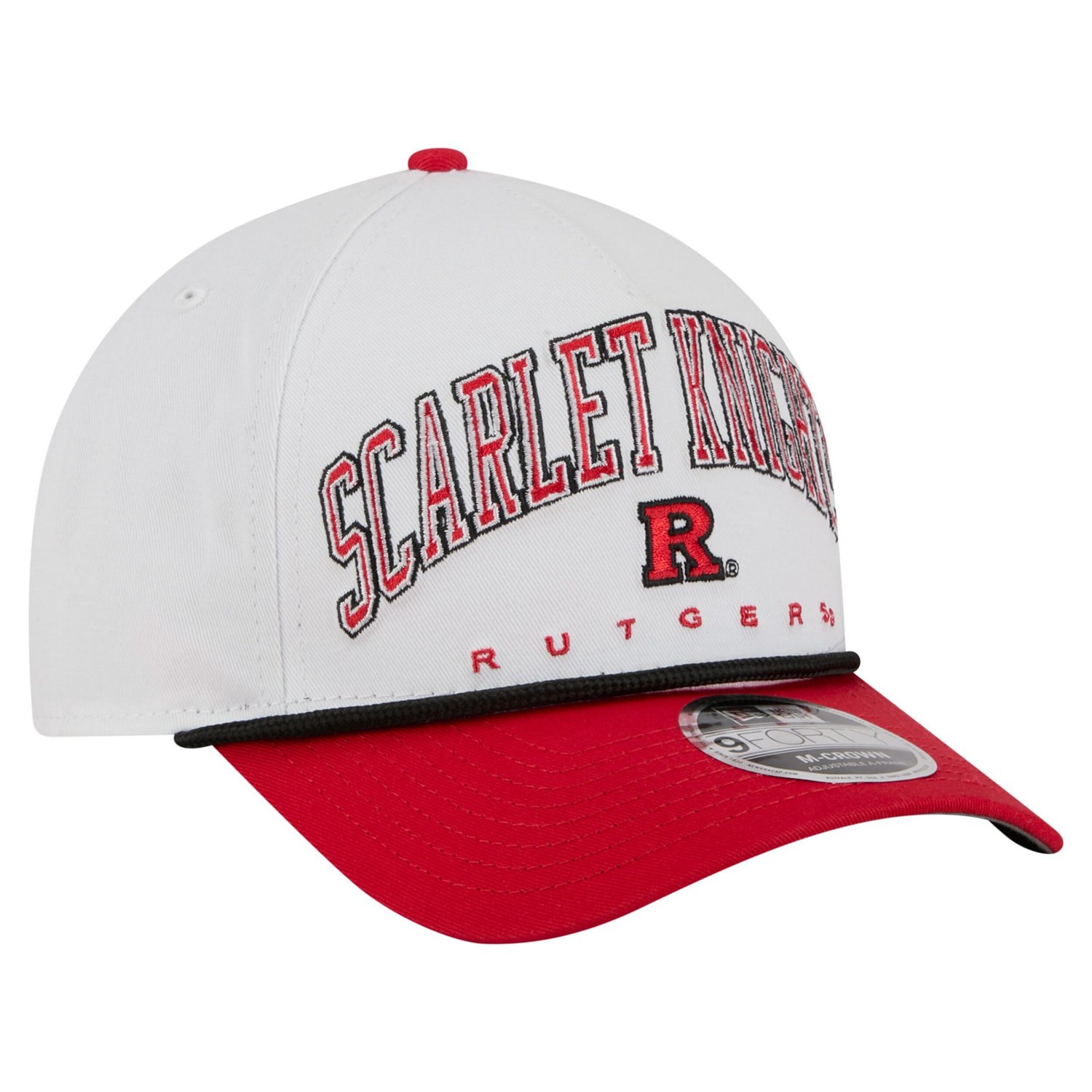New Era Scarlet Rutgers Scarlet Knights Arch Two-Tone Rope 9FORTY A-Frame M-Crown Adjustable Hat - view number 3