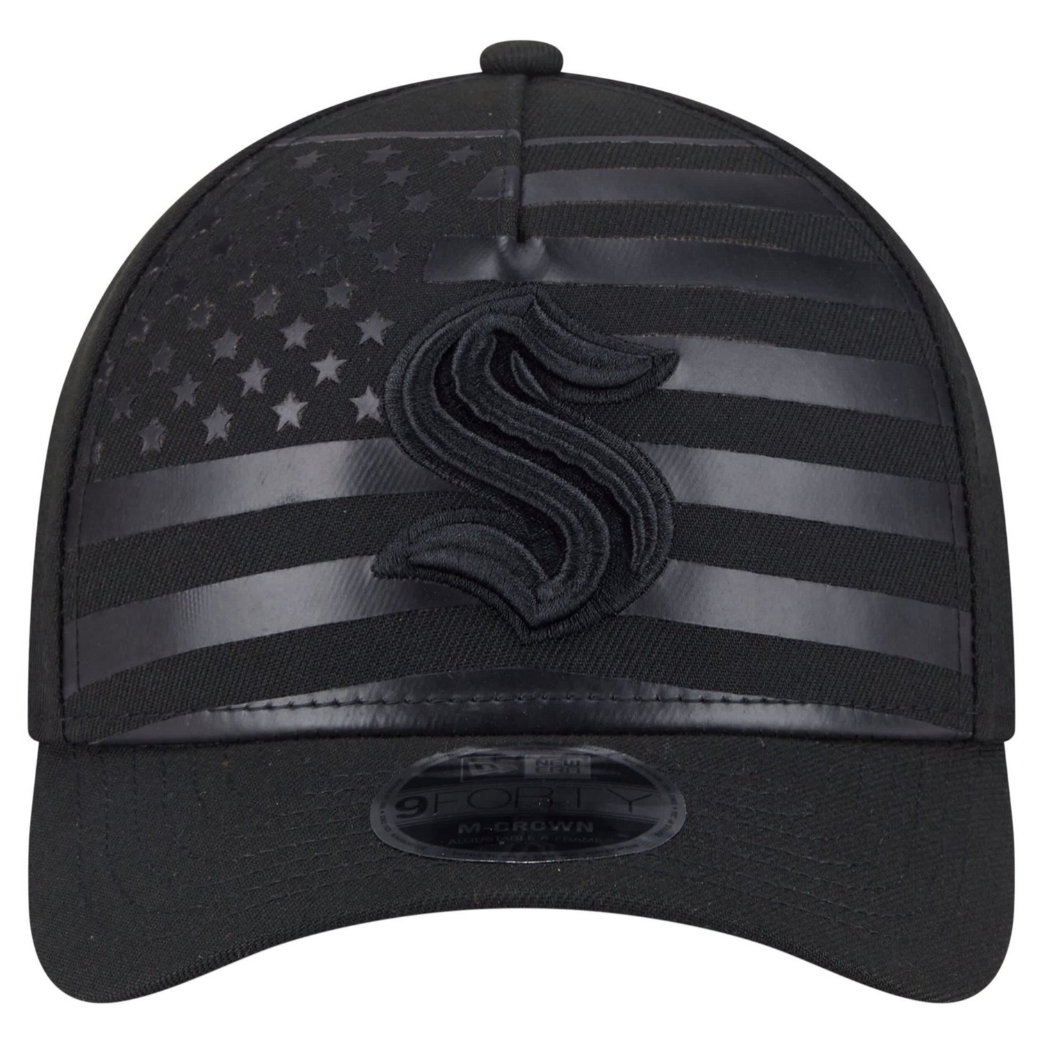 New Era Seattle Kraken Game Day Stealth Flag 9FORTY A-Frame Adjustable Hat - view number 2