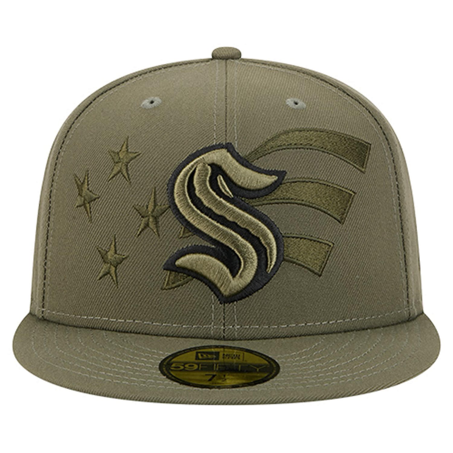 New Era Seattle Kraken Military Appreciation Flag 59FIFTY Fitted Hat - view number 2