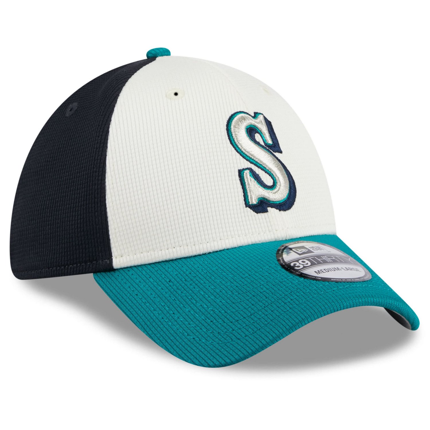 New Era Seattle Mariners 2024 Batting Practice 39THIRTY Flex Hat                                                                 - view number 3