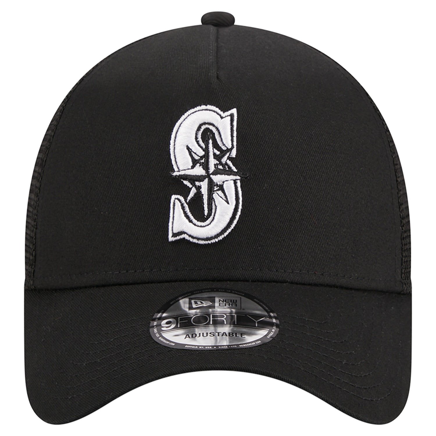 New Era Seattle Mariners A-Frame 9FORTY Trucker Adjustable Hat - view number 2