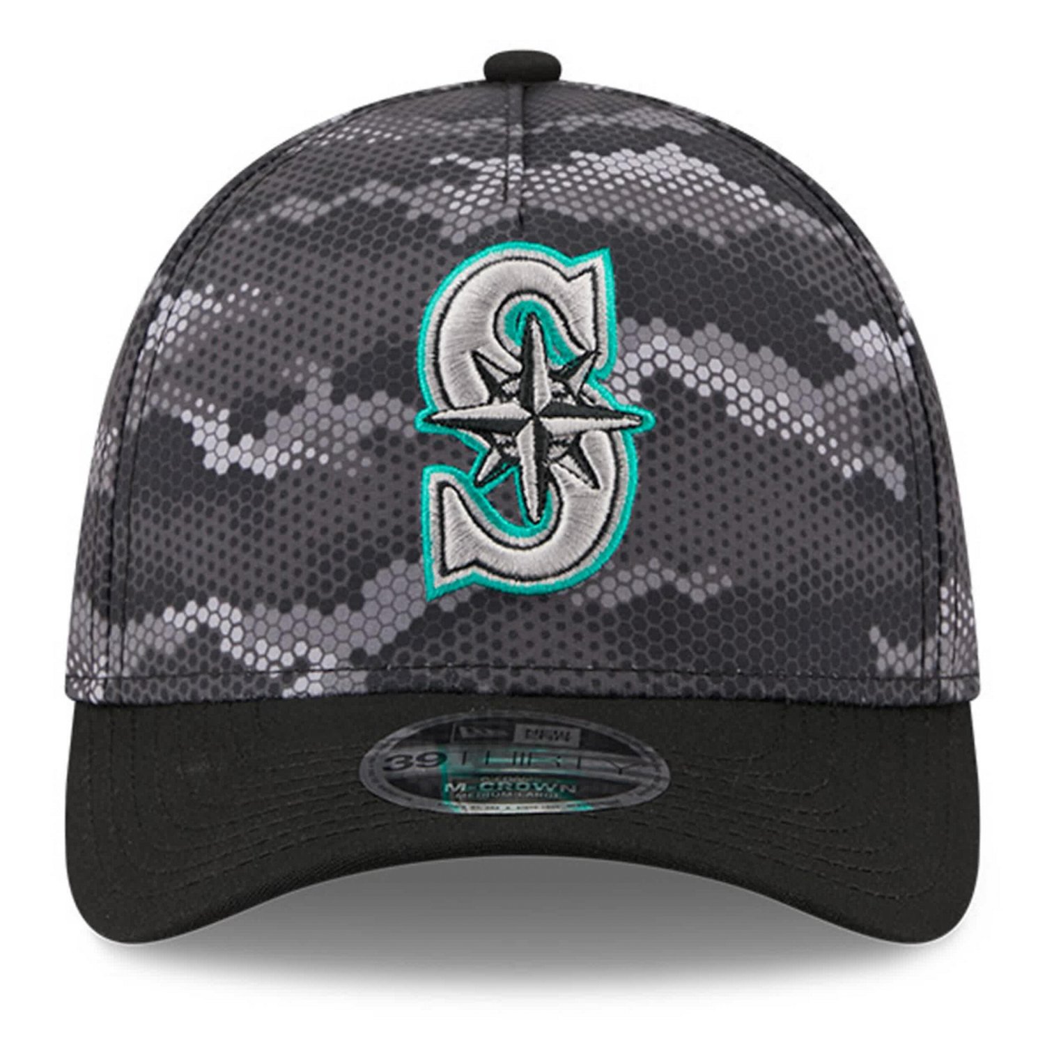 New Era Seattle Mariners Camo 39THIRTY A-Frame Flex Hat - view number 2