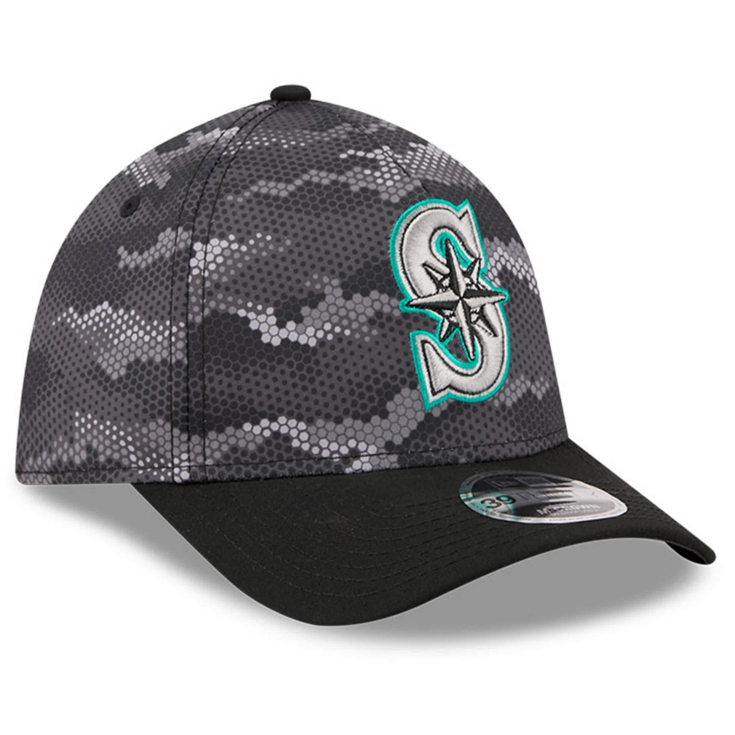 New Era Seattle Mariners Camo 39THIRTY A-Frame Flex Hat - view number 3