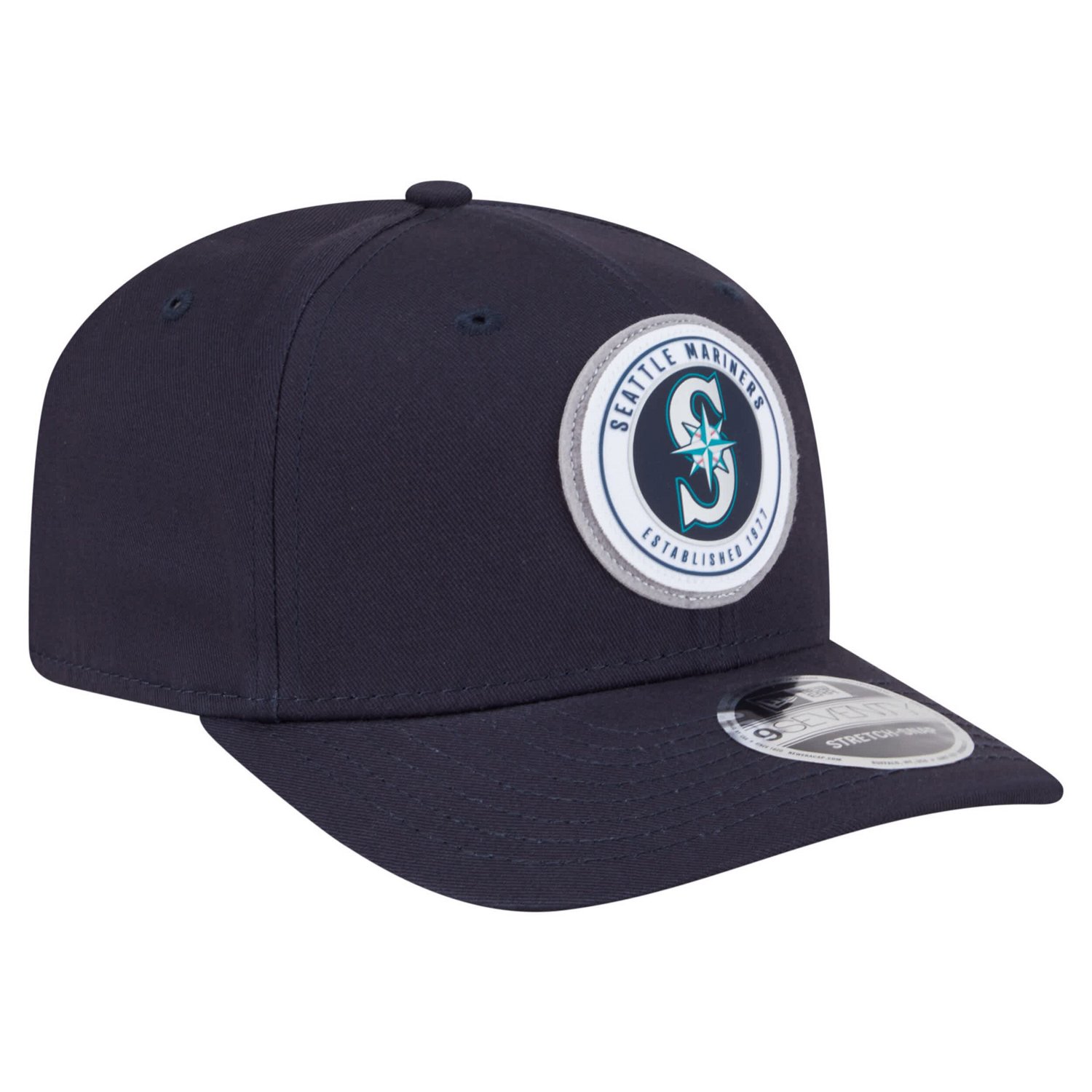 New Era Seattle Mariners Circle Patch 9SEVENTY Stretch-Snap Hat - view number 3