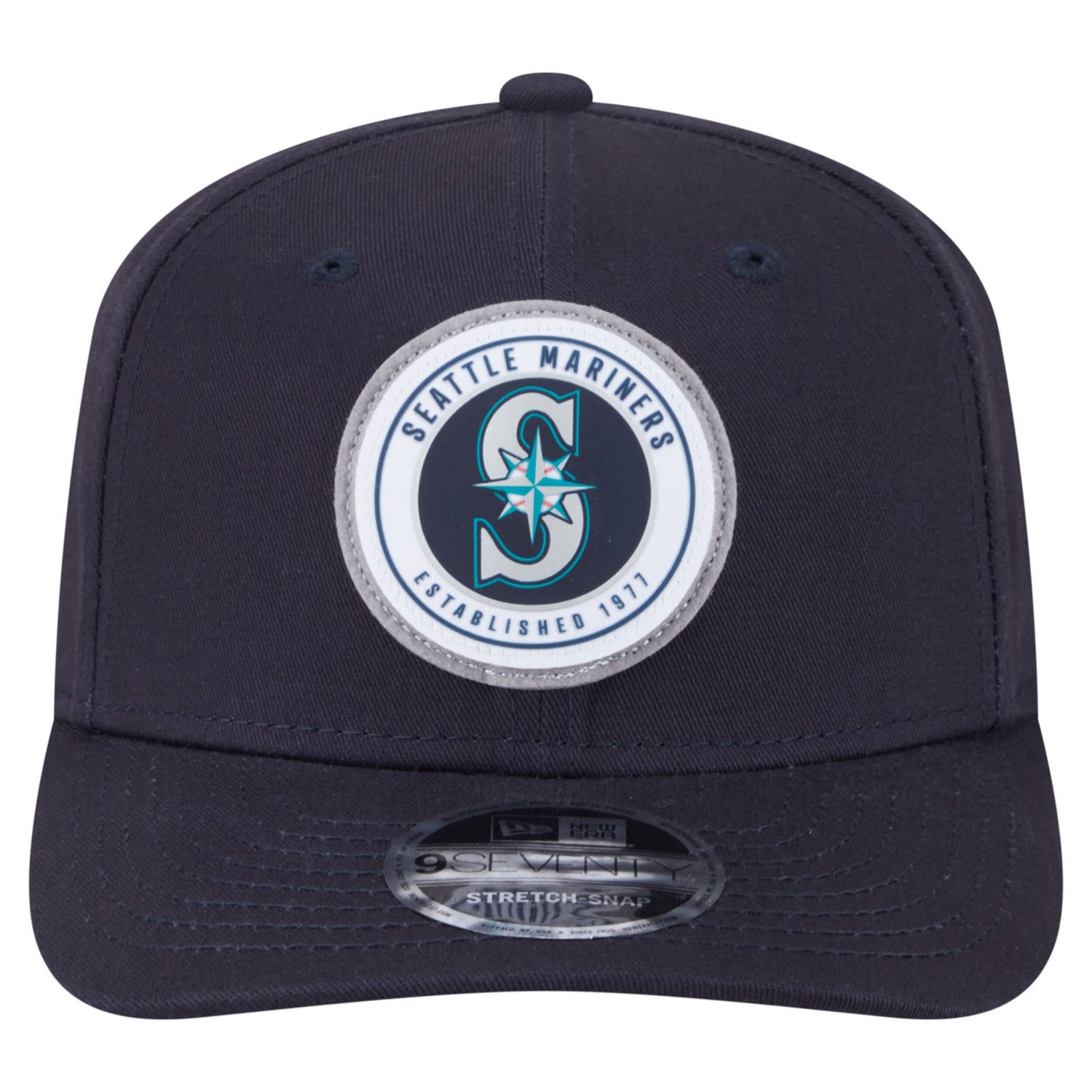 New Era Seattle Mariners Circle Patch 9SEVENTY Stretch-Snap Hat - view number 2