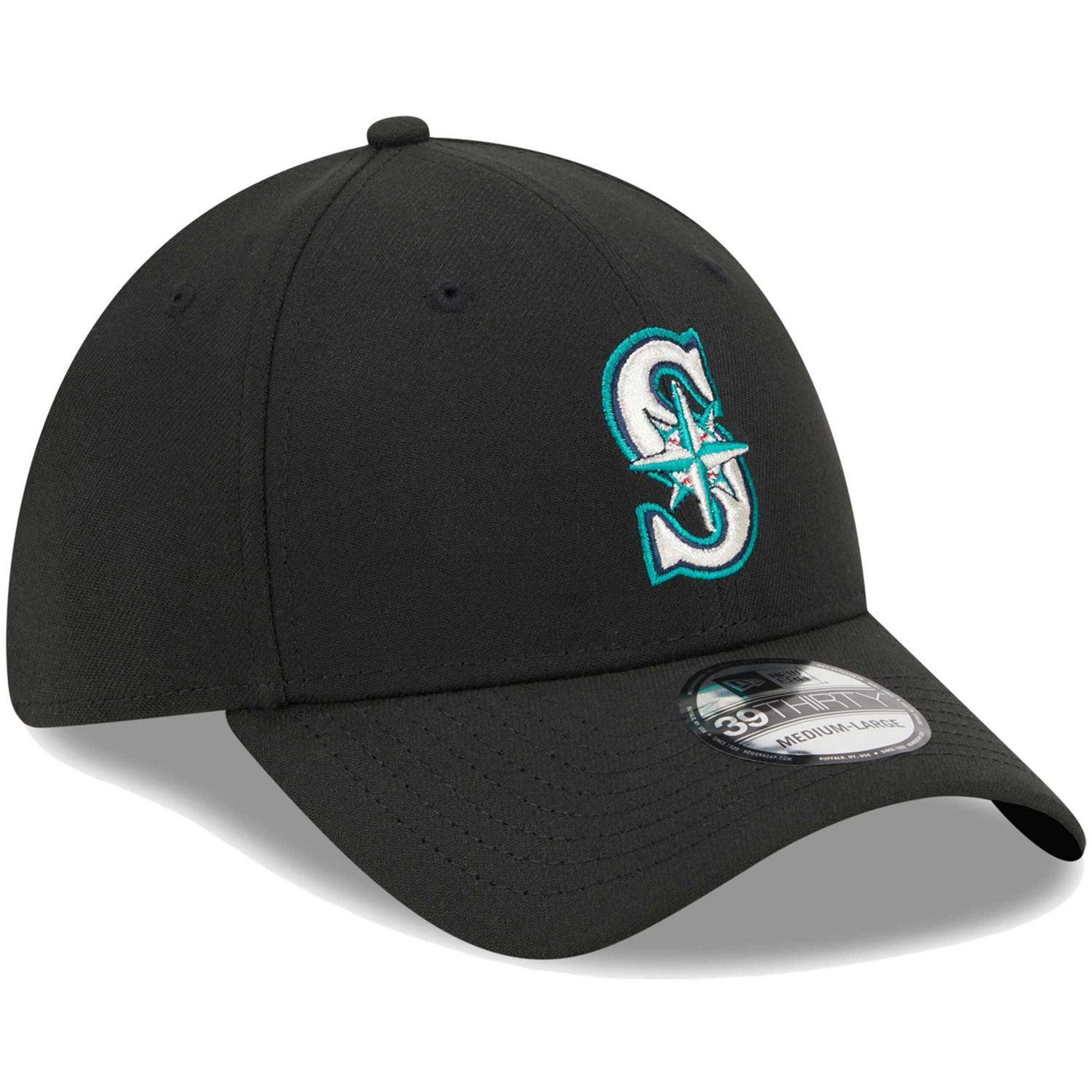 New Era Seattle Mariners Logo 39THIRTY Flex Hat - view number 3
