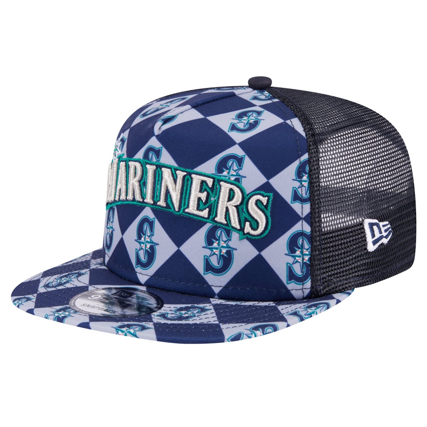 New Era Seattle Mariners Seeing Diamonds A-Frame Trucker 9FIFTY Snapback Hat
