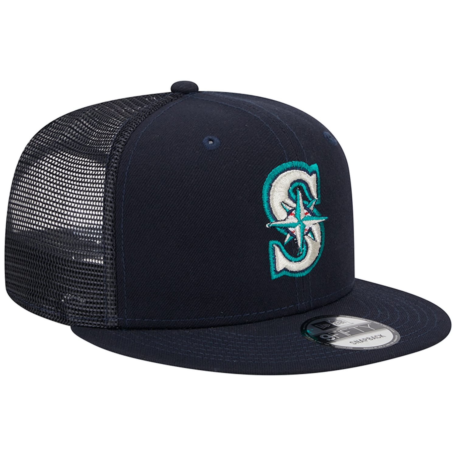 New Era Seattle Mariners Team Color Trucker 9FIFTY Snapback Hat - view number 3