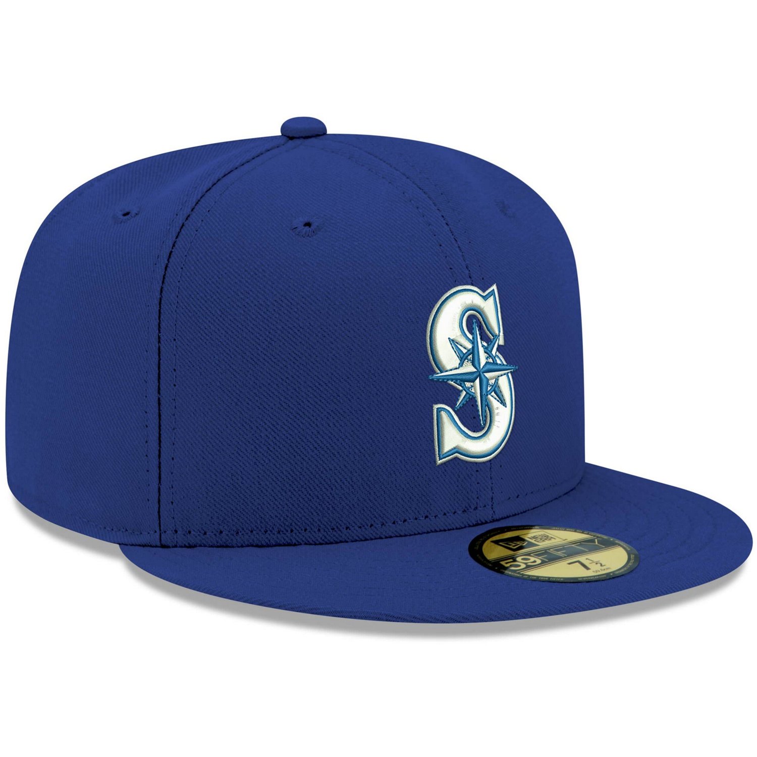 New Era Seattle Mariners White Logo 59FIFTY Fitted Hat - view number 3