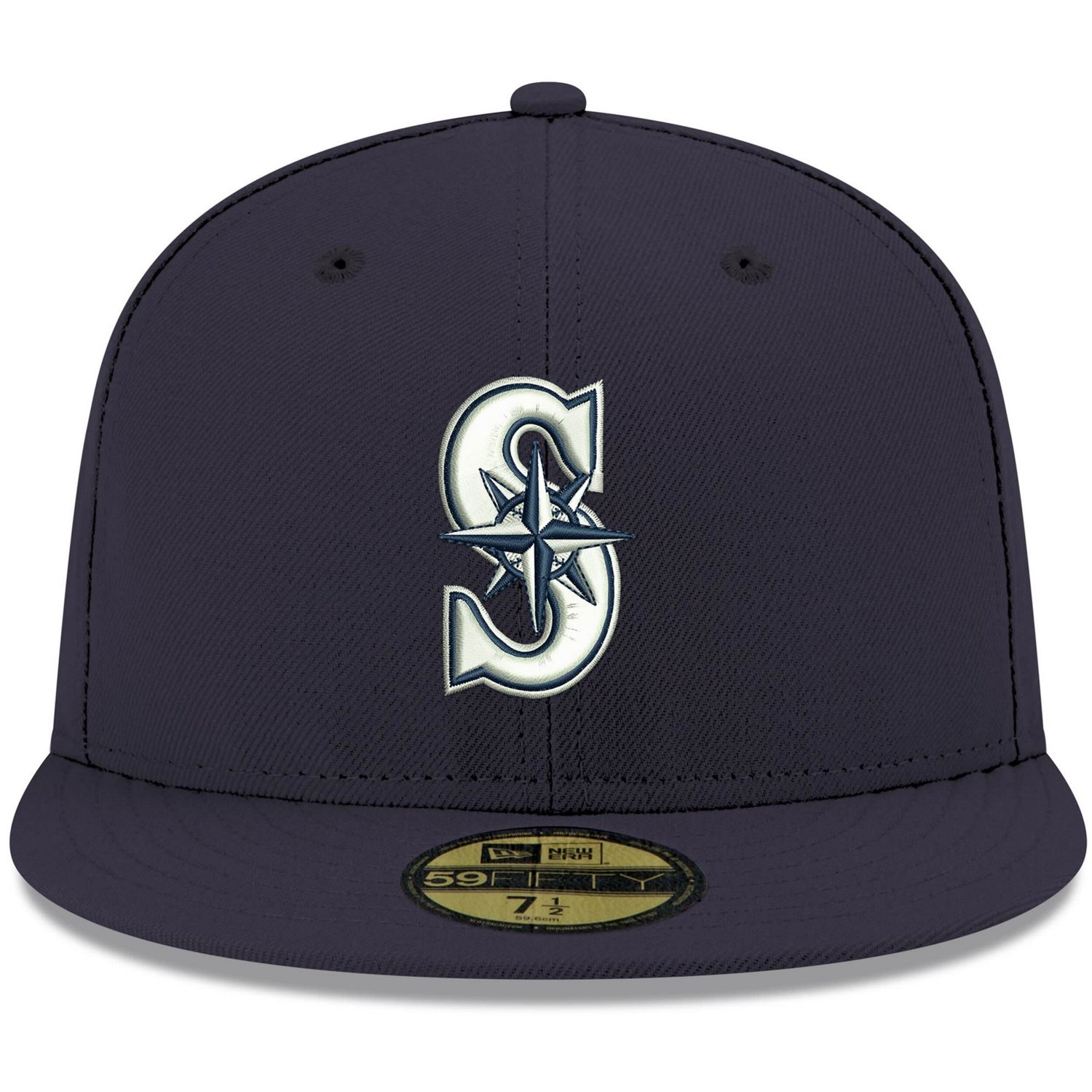 New Era Seattle Mariners White Logo 59FIFTY Fitted Hat - view number 2