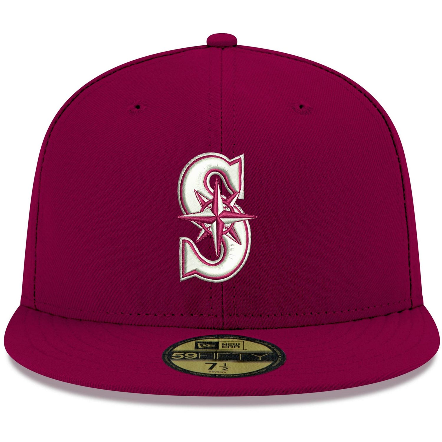 New Era Seattle Mariners White Logo 59FIFTY Fitted Hat - view number 2