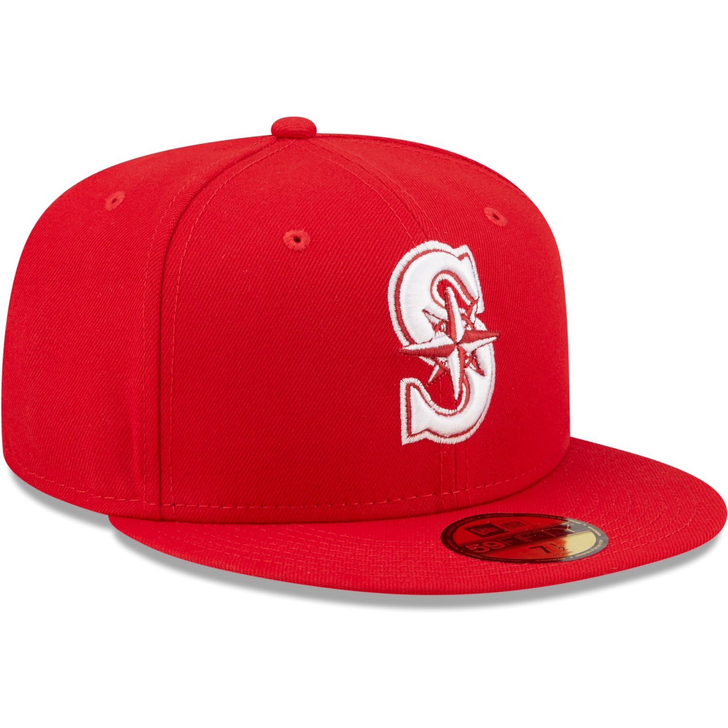 New Era Seattle Mariners White Logo 59FIFTY Fitted Hat - view number 3