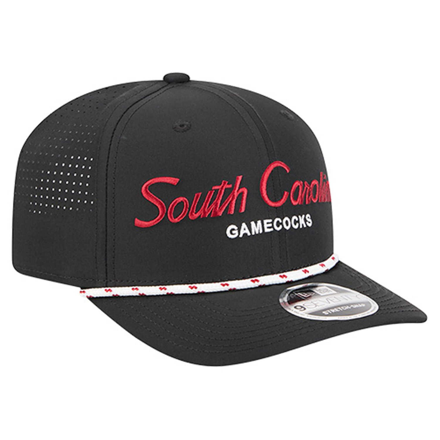 New Era South Carolina Gamecocks Script Performance Rope 9SEVENTY Adjustable Hat - view number 3