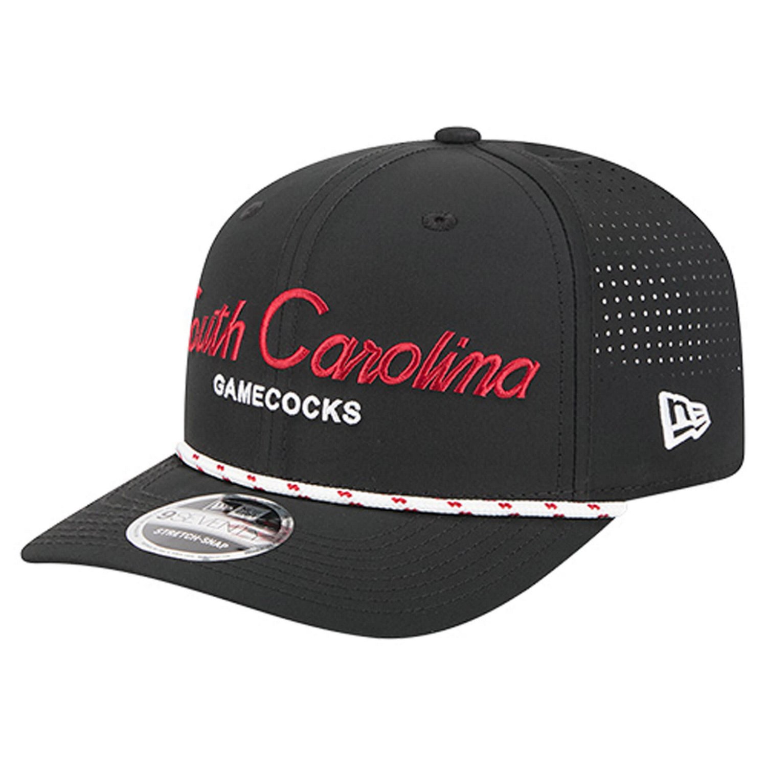 New Era South Carolina Gamecocks Script Performance Rope 9SEVENTY Adjustable Hat