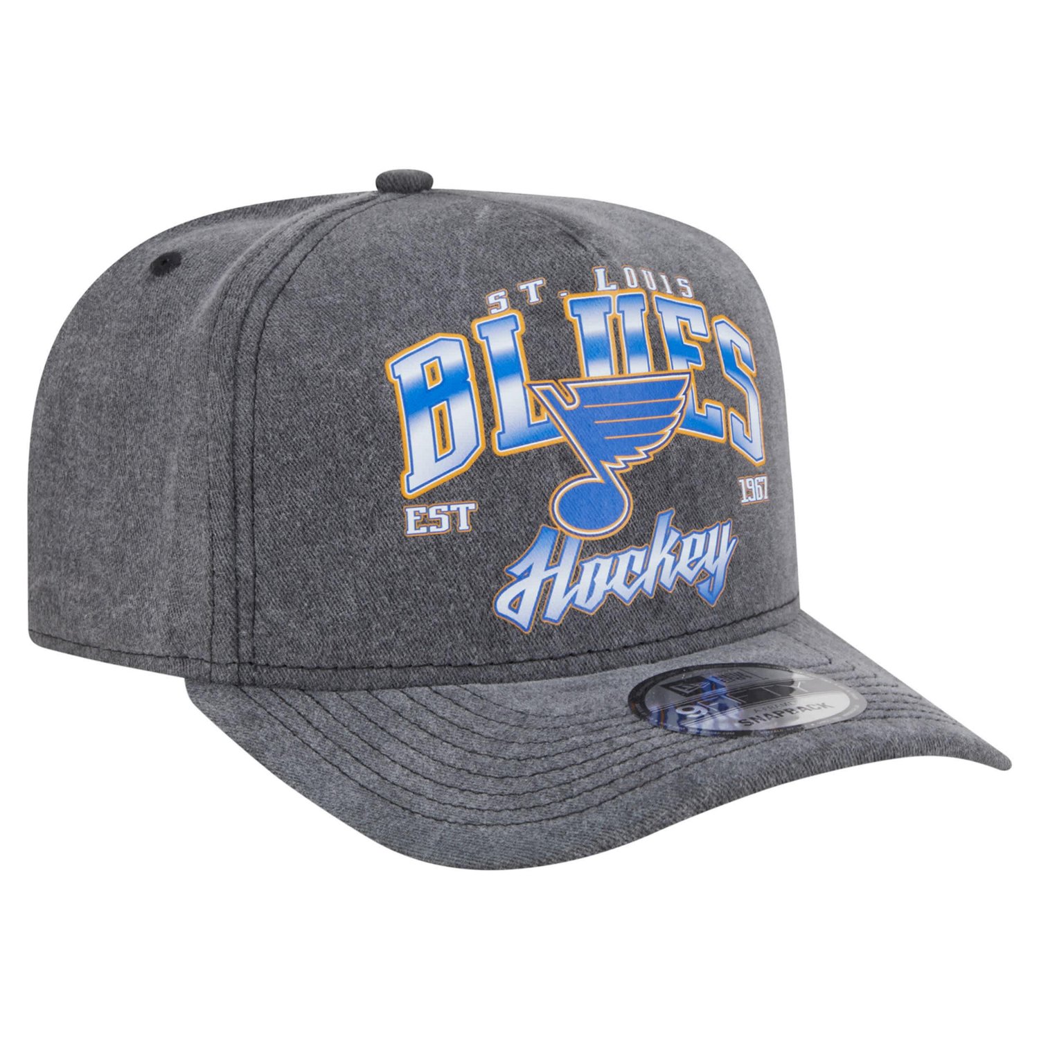 New Era St Louis Blues Throwback Washed A-Frame Pre-Curved 9FIFTY Snapback Hat - view number 3