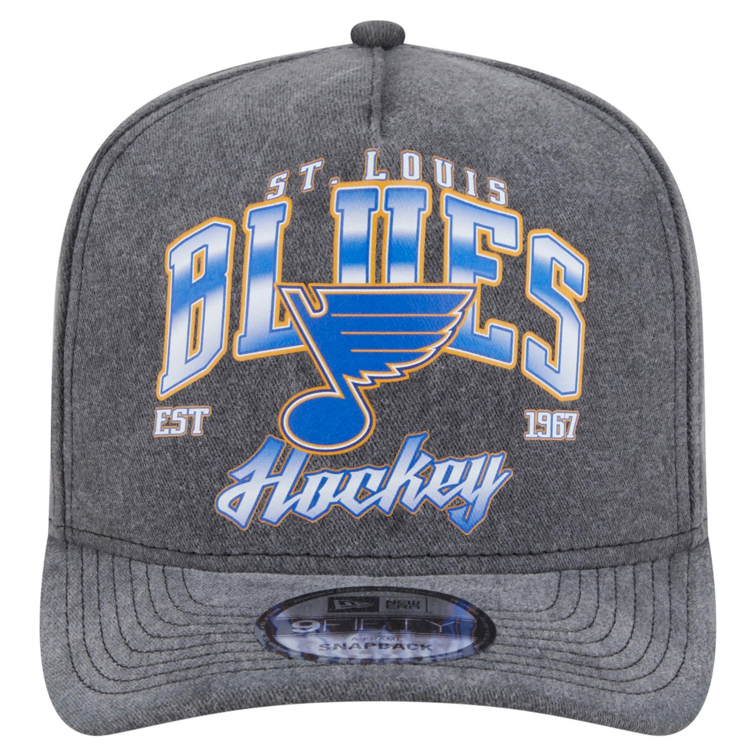 New Era St Louis Blues Throwback Washed A-Frame Pre-Curved 9FIFTY Snapback Hat - view number 2