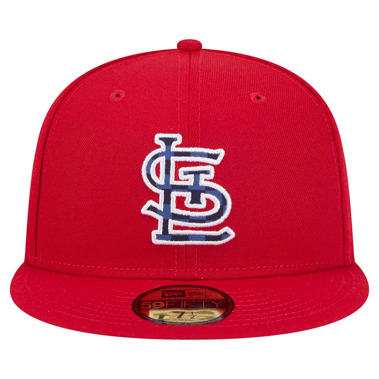 New Era St Louis Cardinals Checkered Undervisor 59FIFTY Fitted Hat                                                               - view number 2