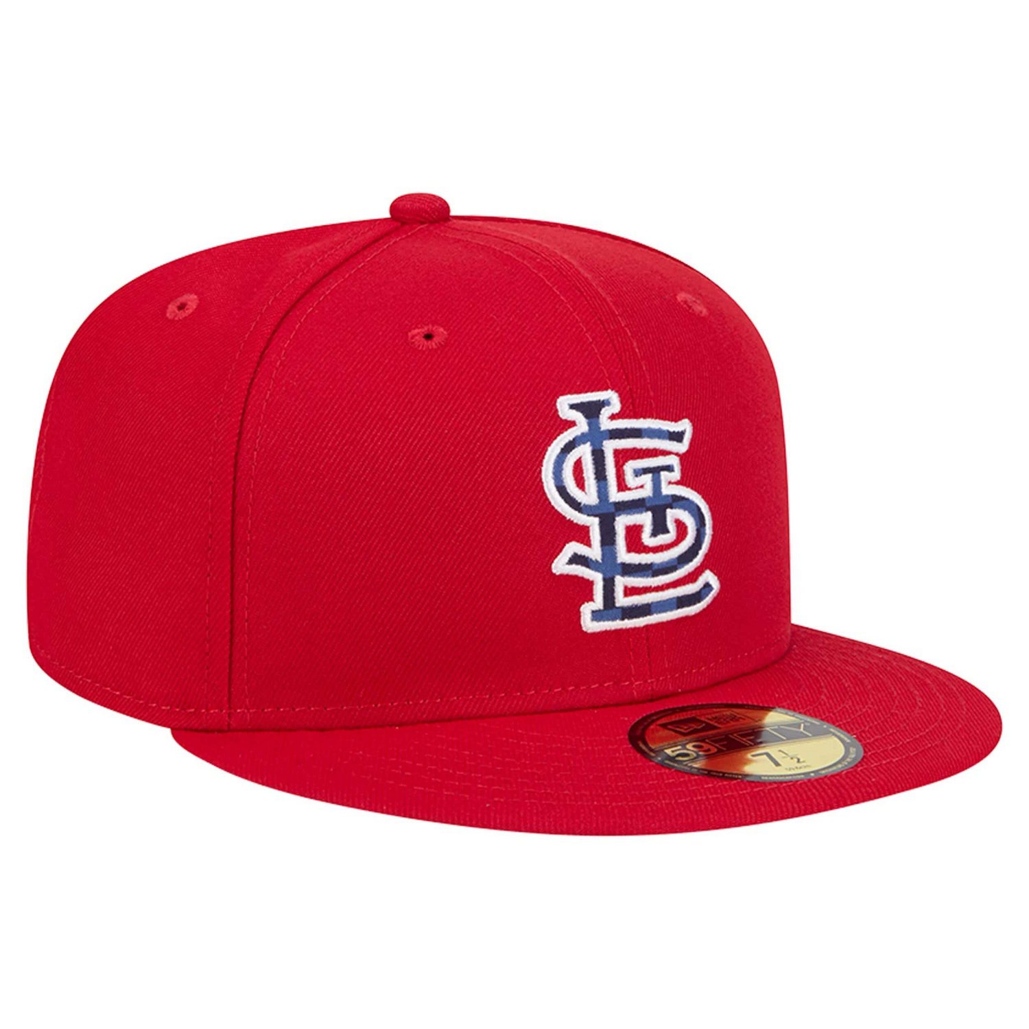 New Era St Louis Cardinals Checkered Undervisor 59FIFTY Fitted Hat                                                               - view number 3