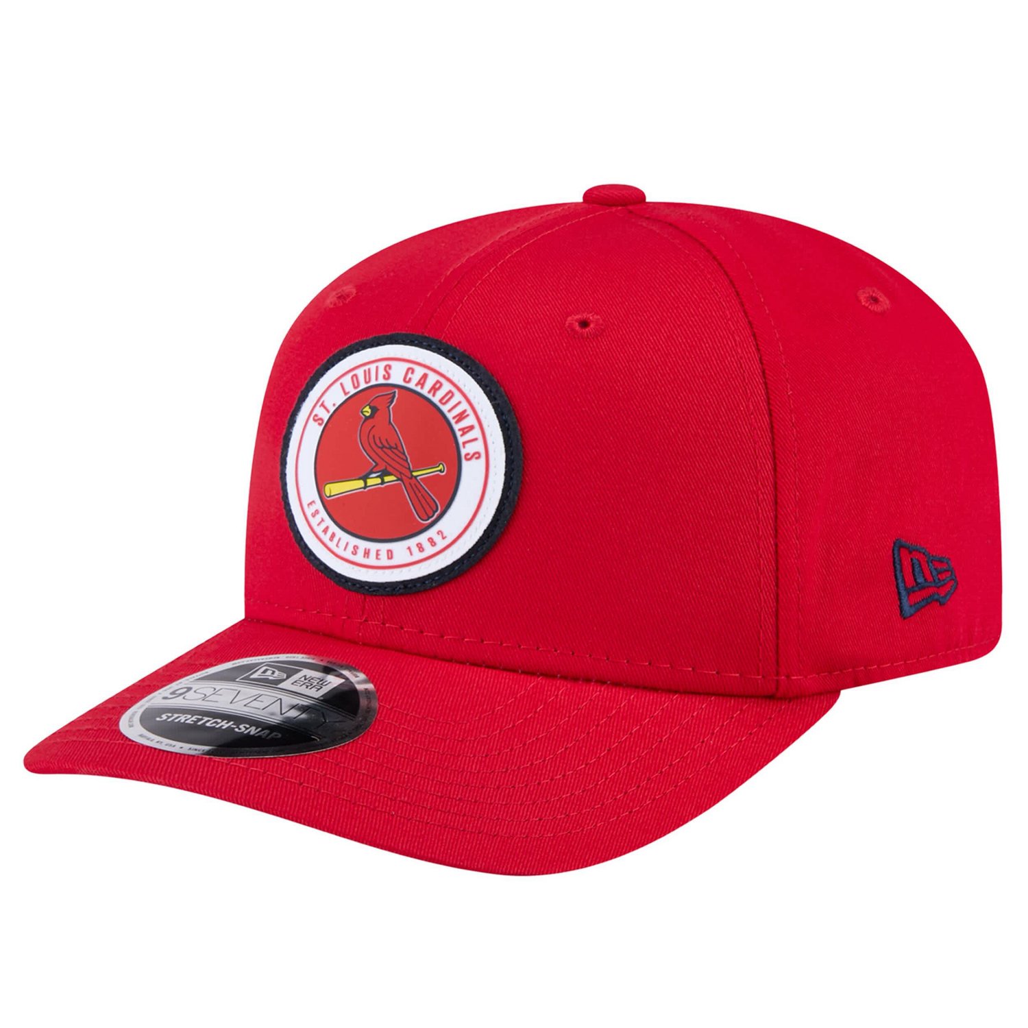 New Era St Louis Cardinals Circle Patch 9SEVENTY Stretch-Snap Hat