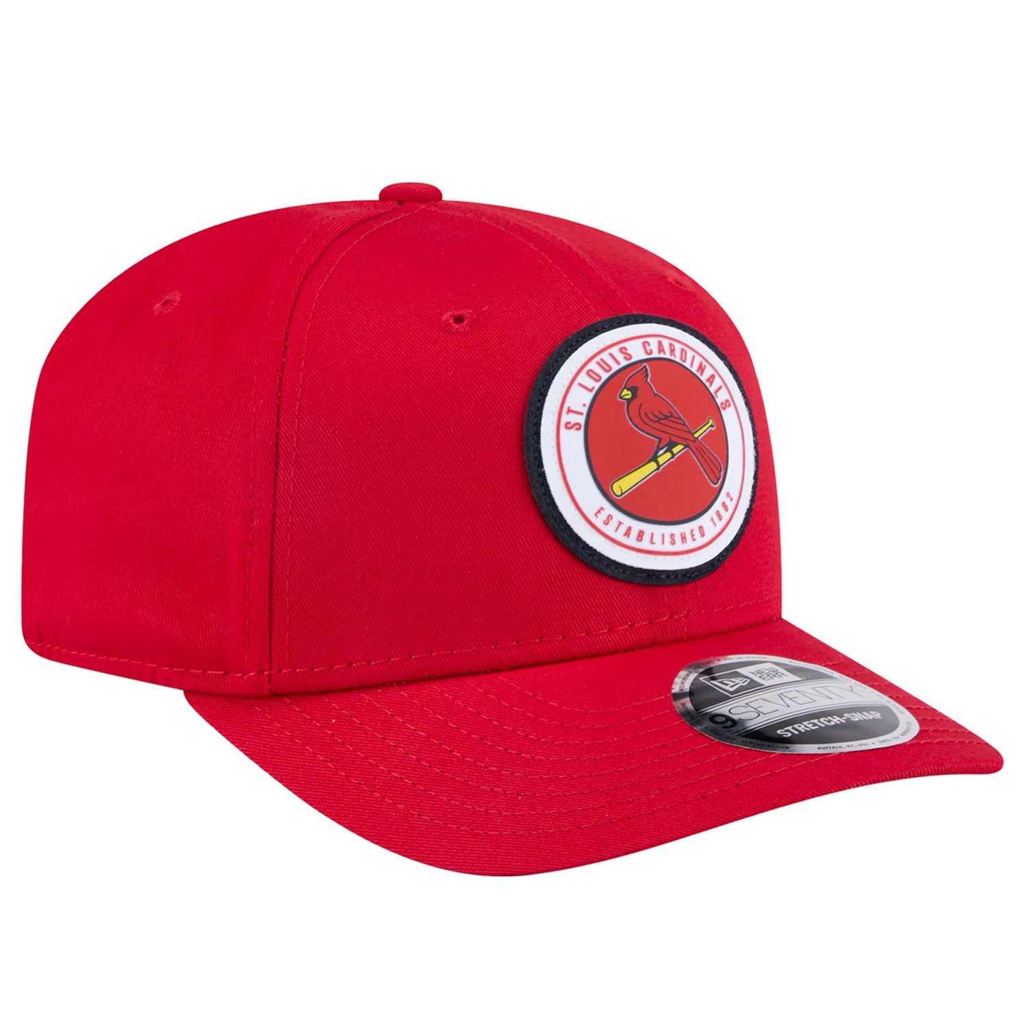 New Era St Louis Cardinals Circle Patch 9SEVENTY Stretch-Snap Hat